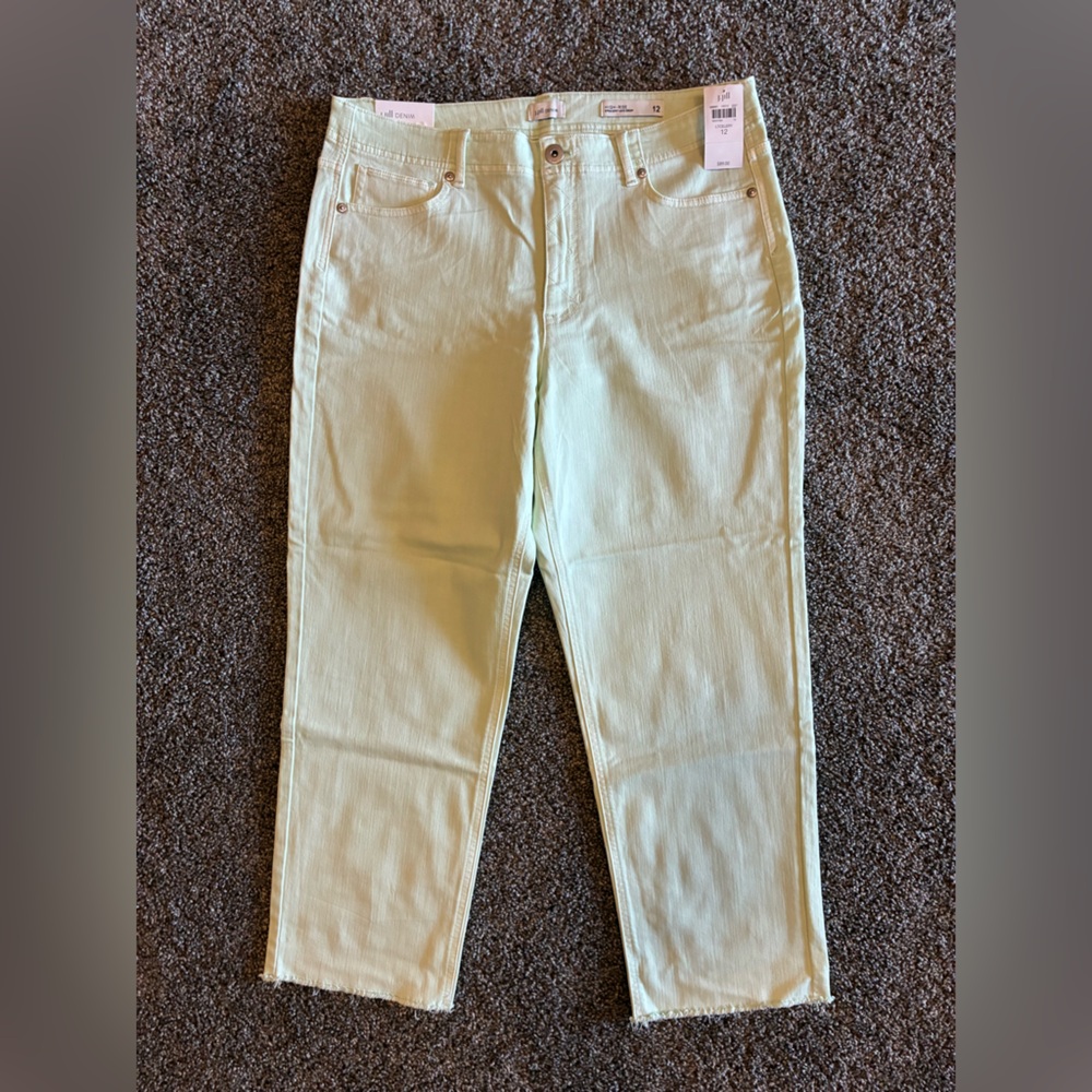 J. Jill Mint Cropped Jeans